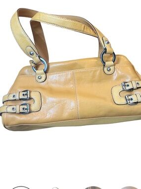 Franco Sarto Mustard Yellow Leather Shoulder Bag